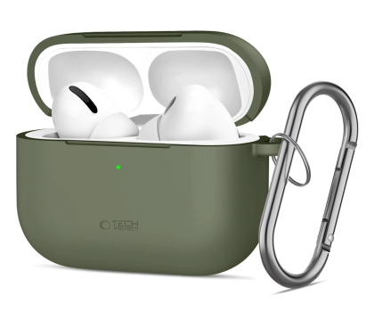 Pozostałe TECH-PROTECT Silicone Hook Do Apple Airpods Pro 3 Olive Green 5906302333189